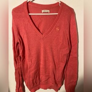 Large Abercrombie and Fitch sweater, coral/salmon